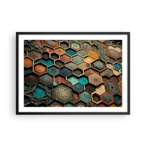 Affisch i svart ram - Arabiska ornament - en variation - 70x50 cm
