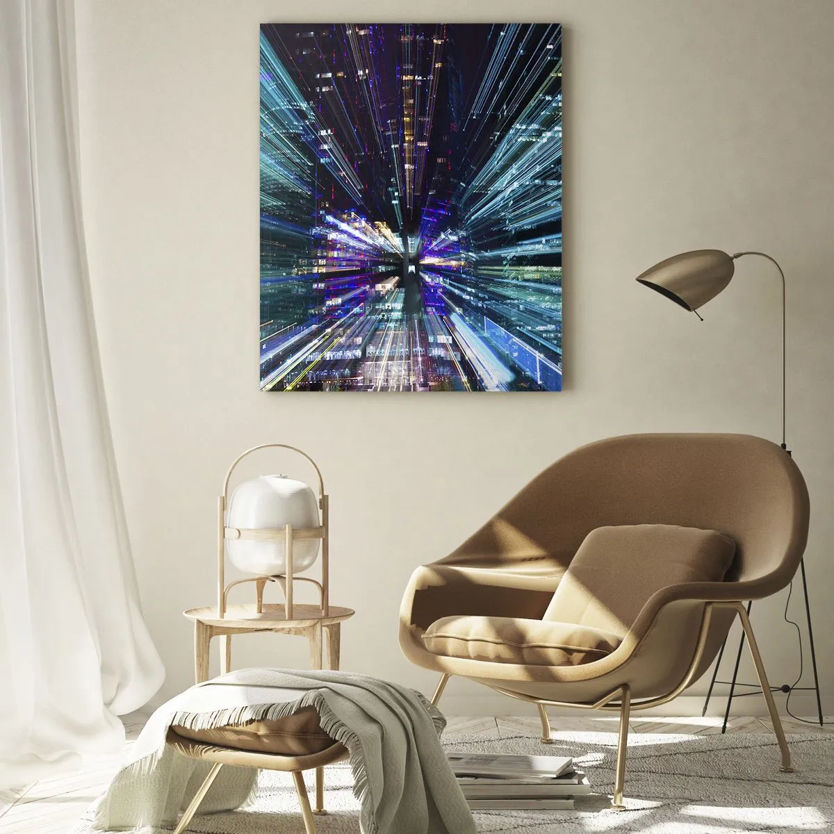 Glastavla - Bild på glas - Övergång till hyperrymden - 50x70 cm