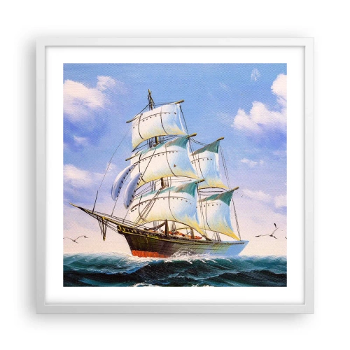 Affisch i vit ram - Stolt med vinden - 50x50 cm