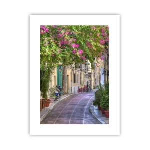 Affisch - Blommande gata - 30x40 cm