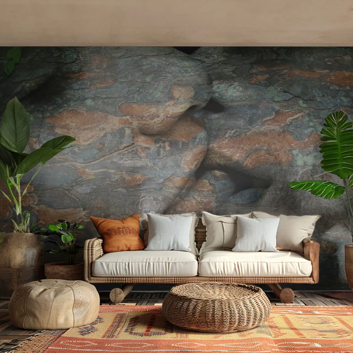 Fototapet Premium Canvas - Alltid tillsammans - människor, Abstraktion, Grafik - 400x280 cm