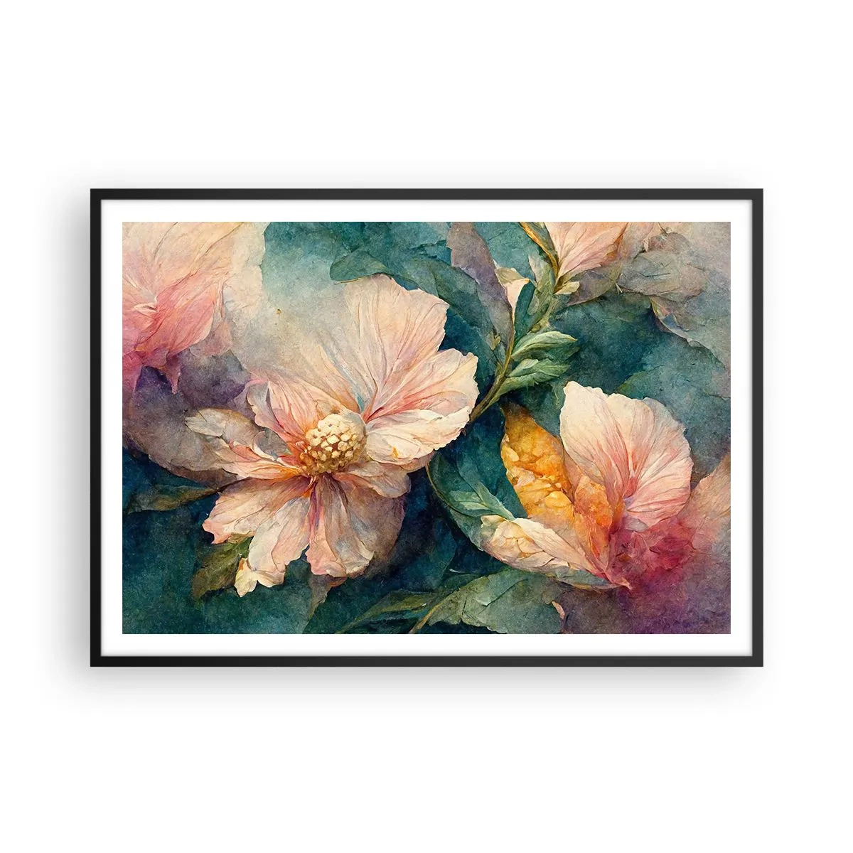 Affisch i svart ram - Bara subtilitet - 100x70 cm