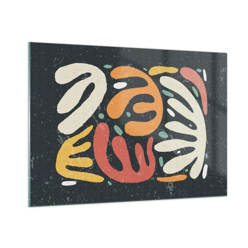 Glastavla - Bild på glas - Komposition - Jag tar snart tag i dig  - 100x70 cm