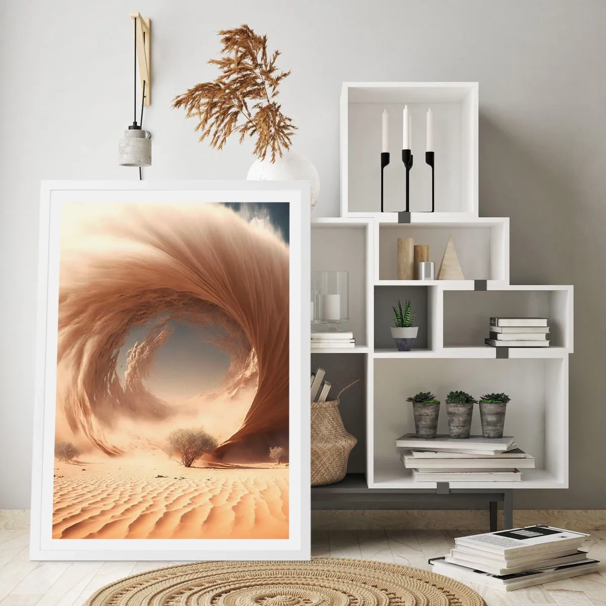 Affisch i vit ram - Öppen portal - 50x70 cm