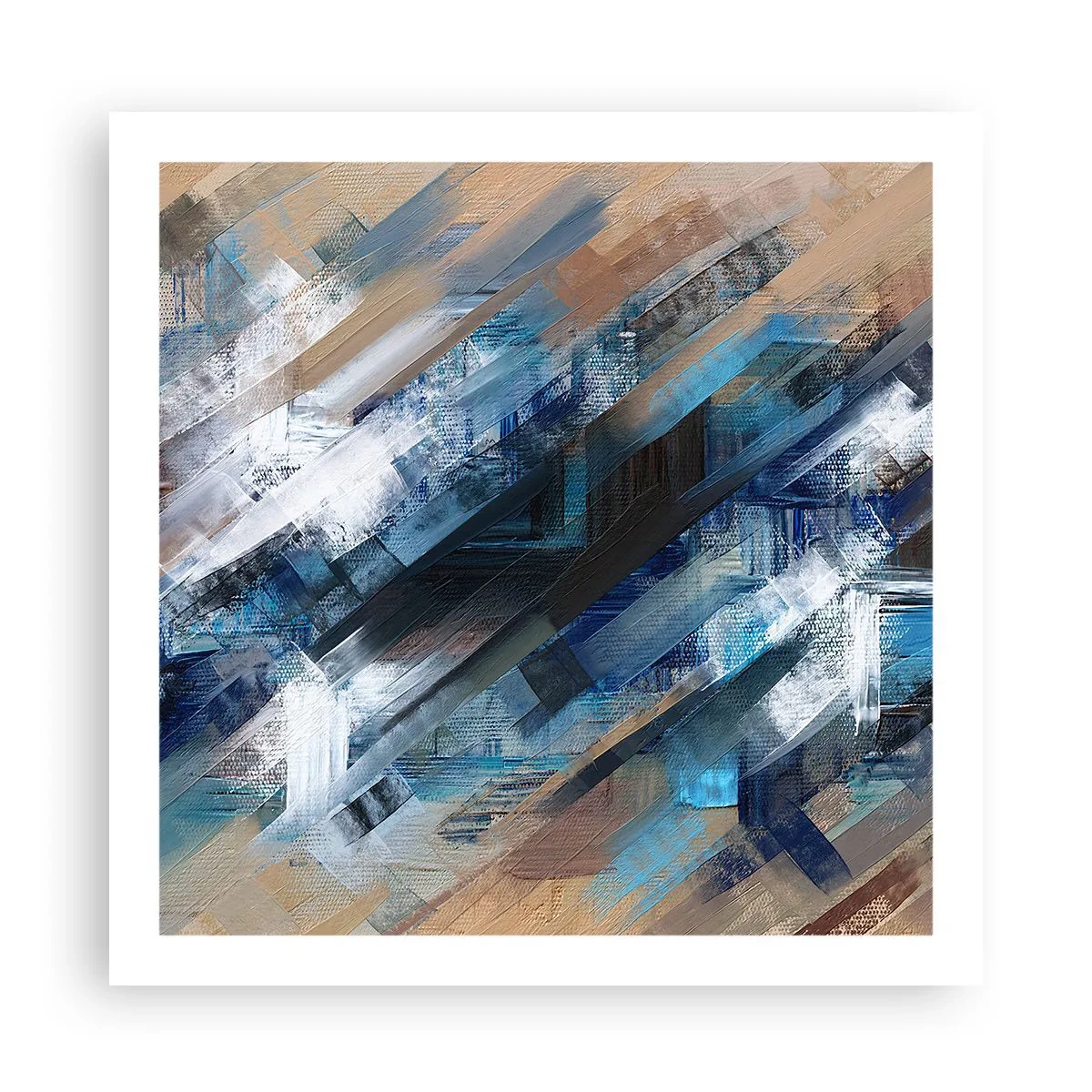 Affisch - På en blå sluttning - 60x60 cm