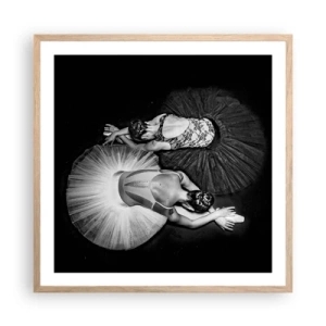 Affisch i ram av ljusek - Jin och jang – den perfekta balansen - 60x60 cm