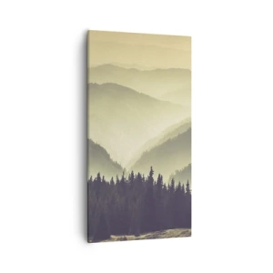 Canvastavla - Bild på duk - Bortom bergen... - 55x100 cm