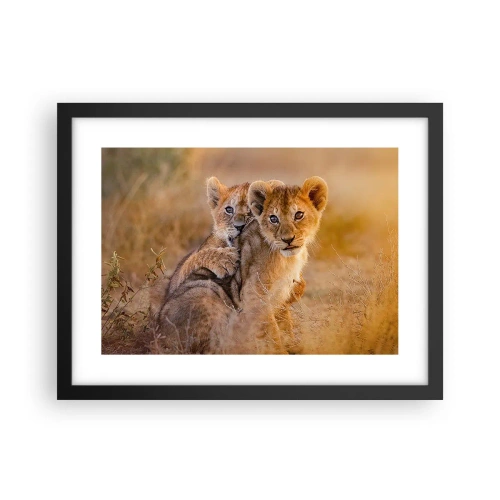 Affisch i svart ram - Stör inte! Vi har kul - 40x30 cm