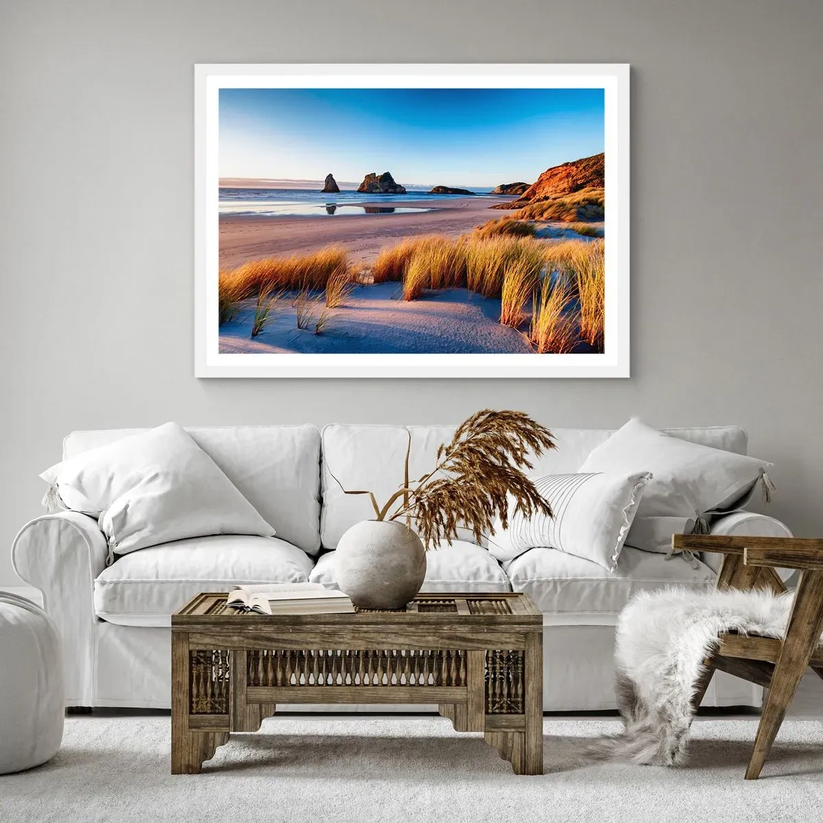 Affisch i vit ram - För fredssökare - 70x50 cm