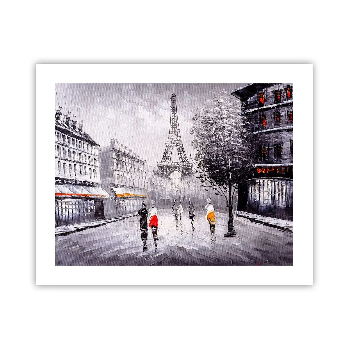 Affisch - Promenad i Paris - 50x40 cm