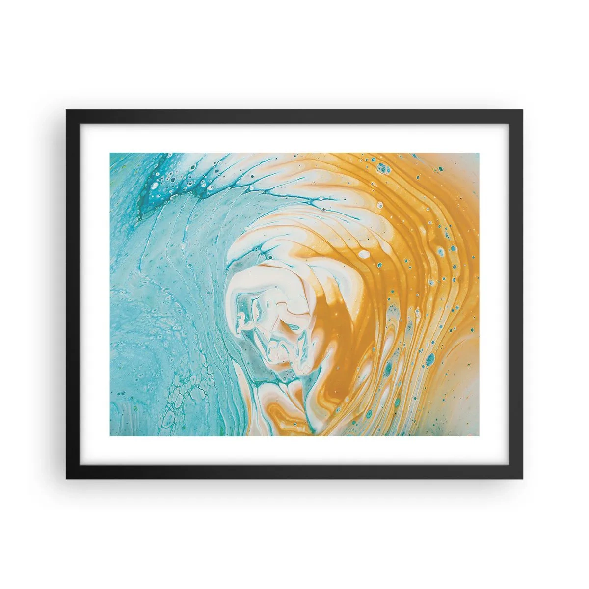 Affisch i svart ram - Pastellfärgad virvel - 50x40 cm