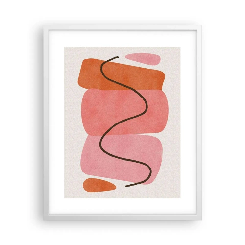 Affisch i vit ram - Formernas mjuka rörelse - 40x50 cm