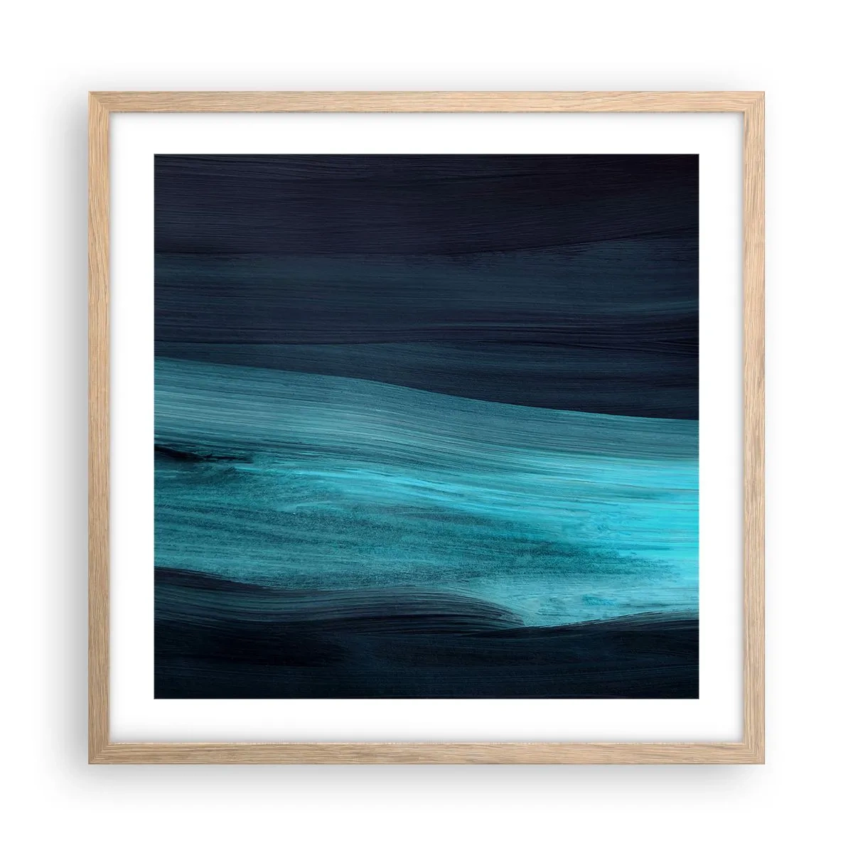 Affisch i ram av ljusek - Flyt med strömmen - 50x50 cm