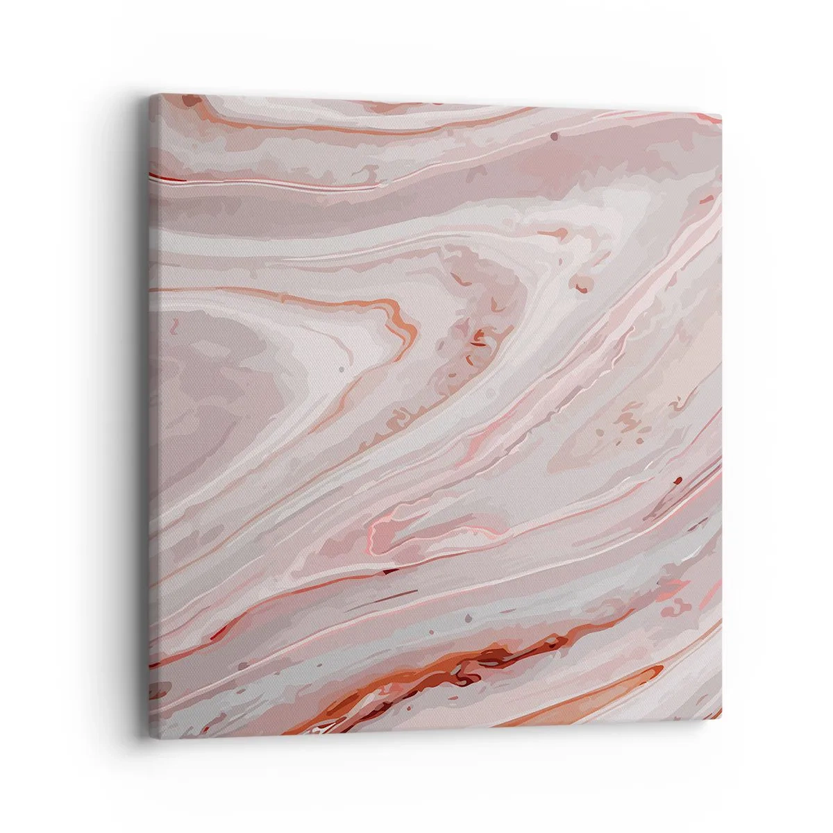 Canvastavla - Bild på duk - Flytande rosa - 40x40 cm