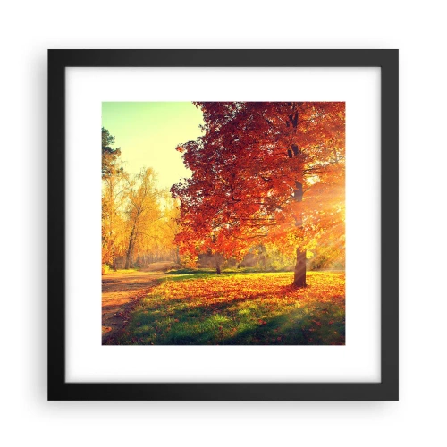 Affisch i svart ram - Rött är vackert - 30x30 cm