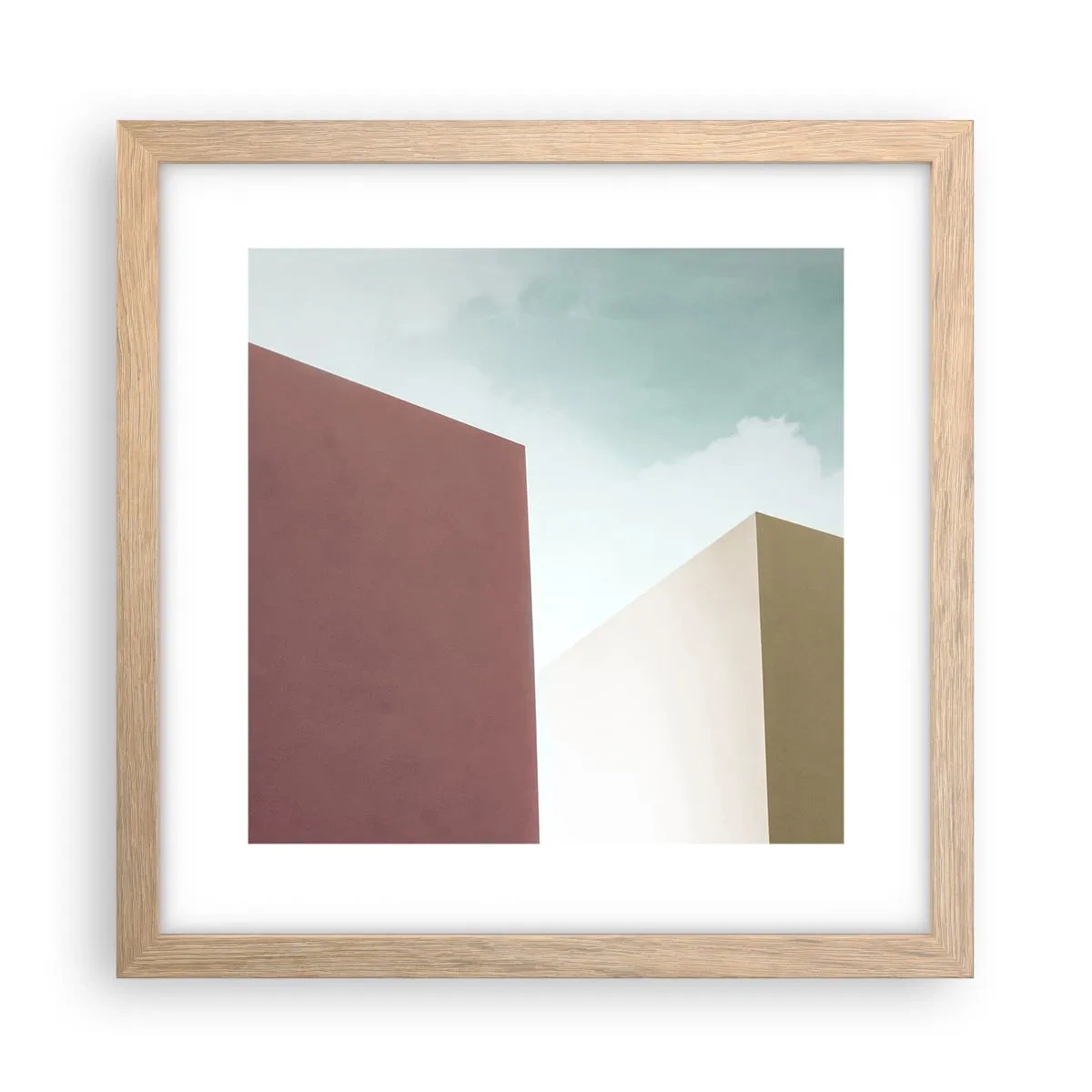 Affisch i ram av ljusek - Geometri av en solig sommar - 30x30 cm