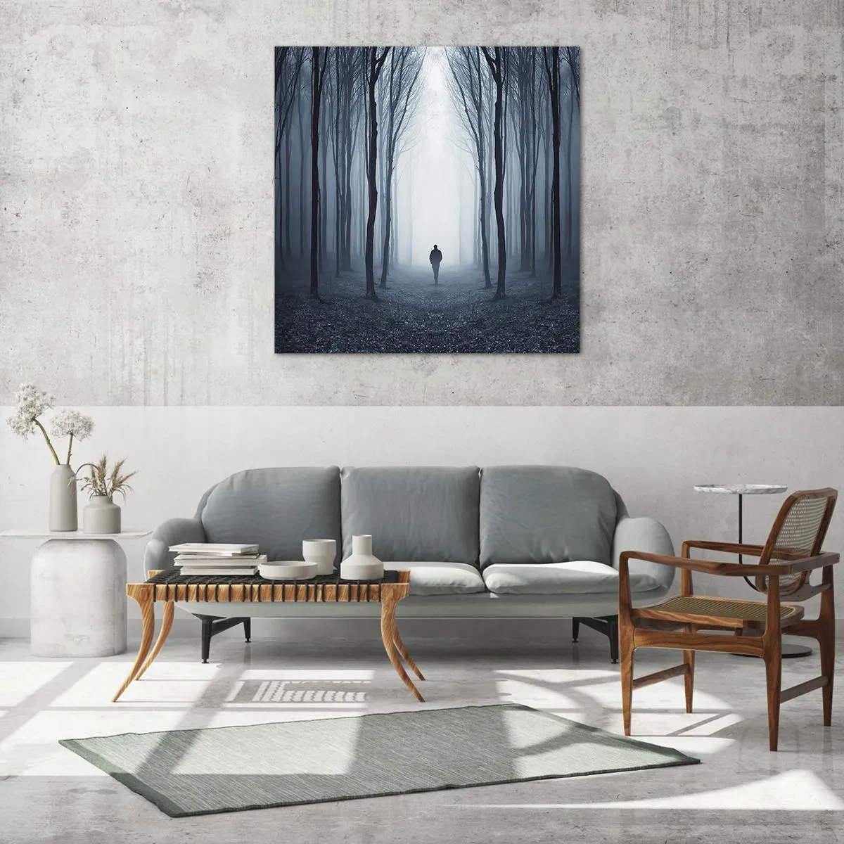 Glastavla - Bild på glas - Och allt är enkelt och klart - 70x70 cm