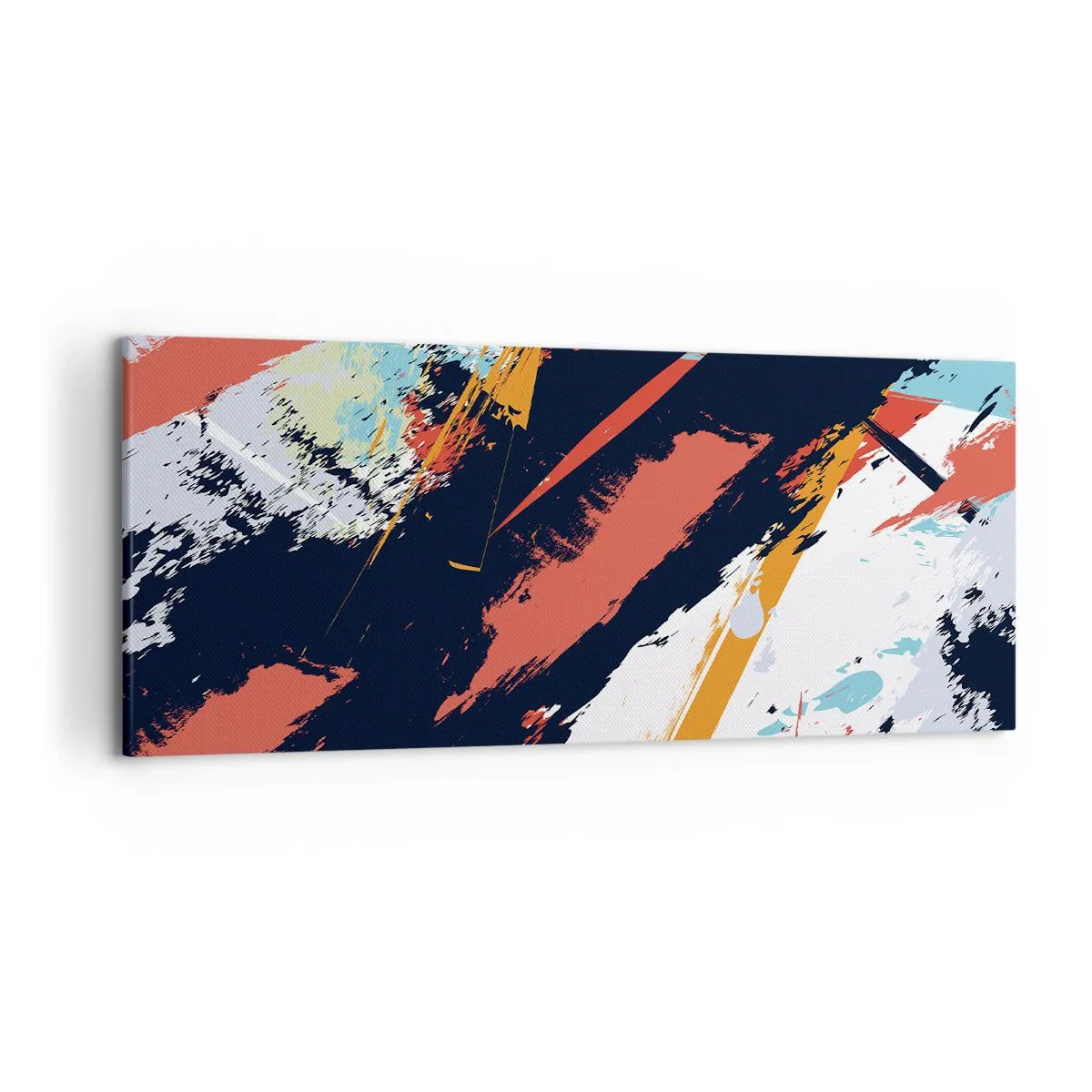 Canvastavla - Bild på duk - Dynamisk komposition - 120x50 cm