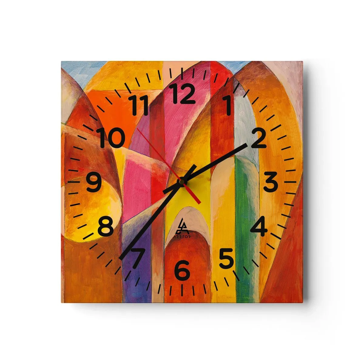 Väggklocka - Klocka på glas - Solens domkyrka - 40x40 cm