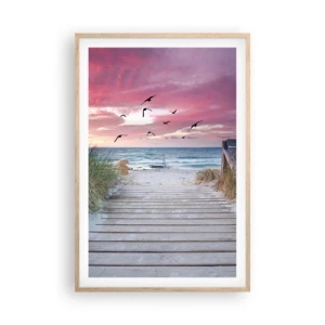 Affisch i ram av ljusek - Östersjöimpression - 61x91 cm