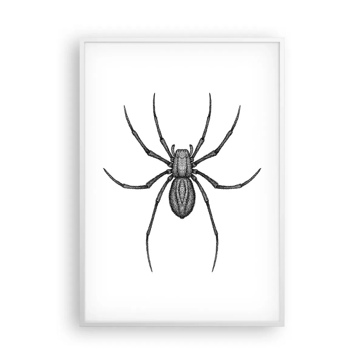 Affisch i vit ram - Oroväckande precision - 70x100 cm