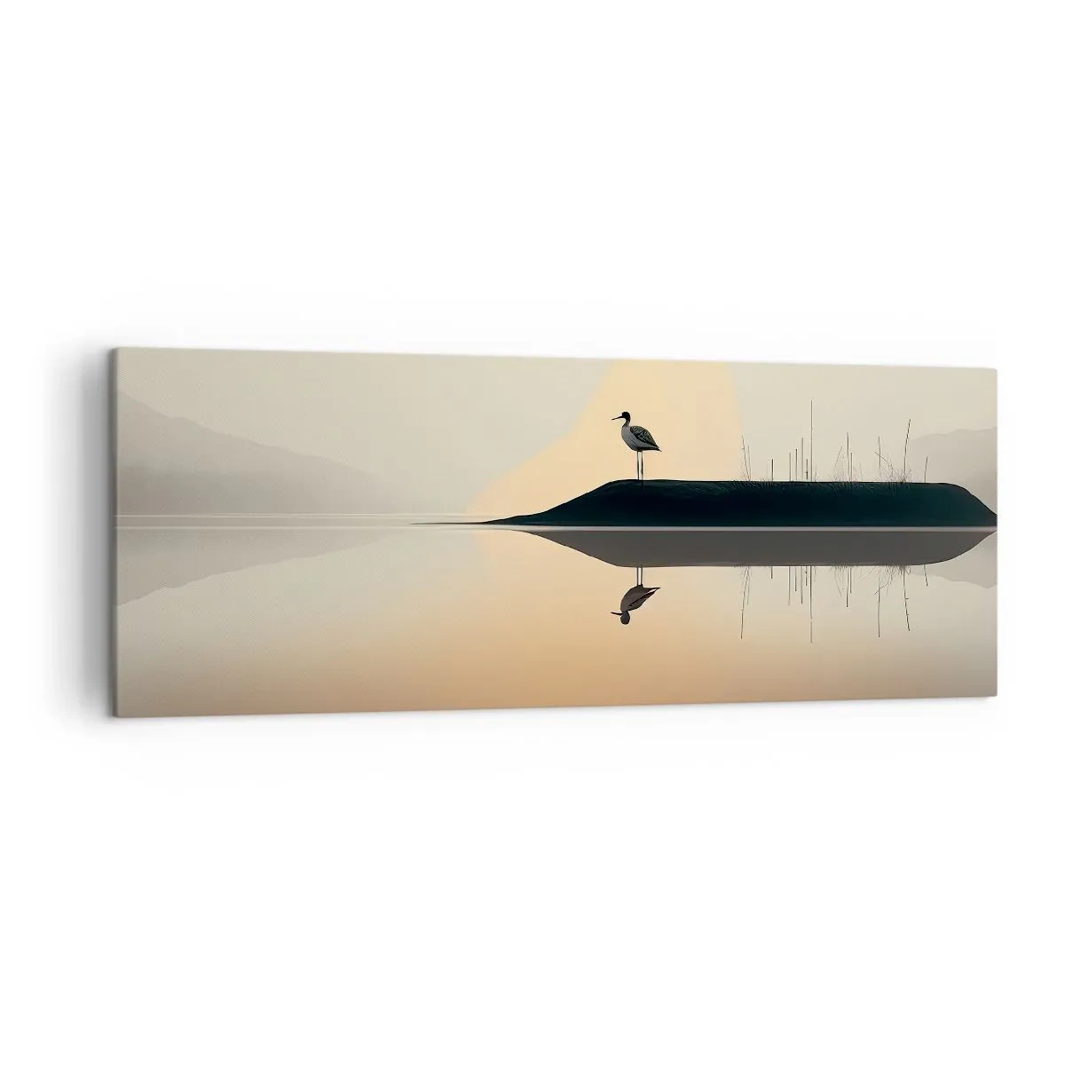 Canvastavla - Bild på duk - Herre på sjön - 140x50 cm