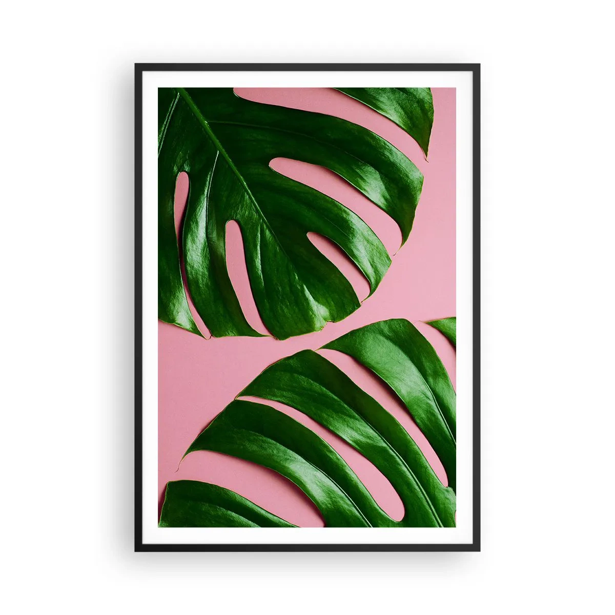 Affisch i svart ram - Grön rendez-vous - 70x100 cm