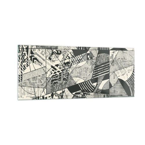 Glastavla - Bild på glas - Nutidens dynamik - 100x40 cm