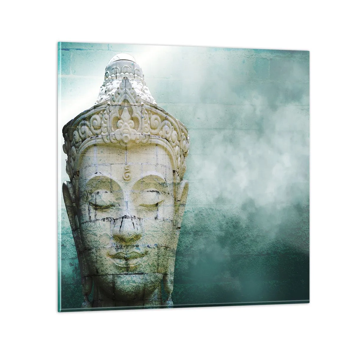 Glastavla - Bild på glas - På jakt efter ljus - 60x60 cm