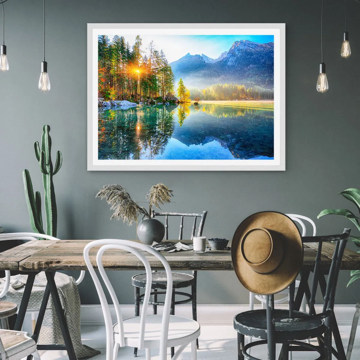 Affisch i vit ram - Majestät och sötma - 100x70 cm