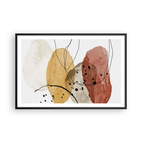 Affisch i svart ram - Lätta och transparenta som luften - 91x61 cm