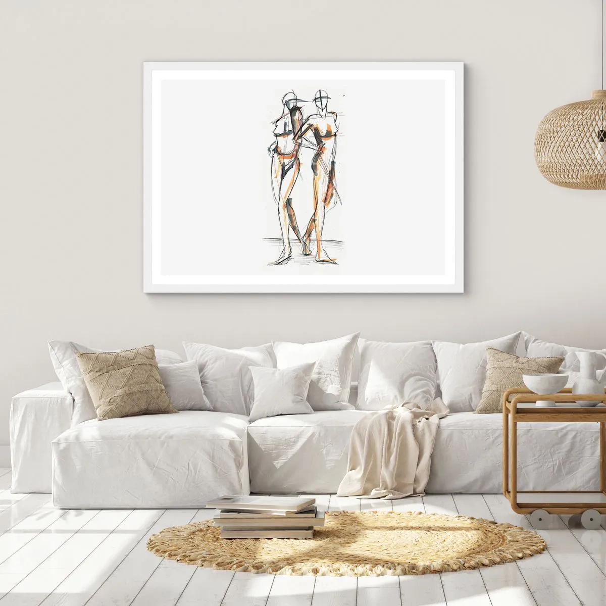Affisch i vit ram - Charmens studie - 91x61 cm