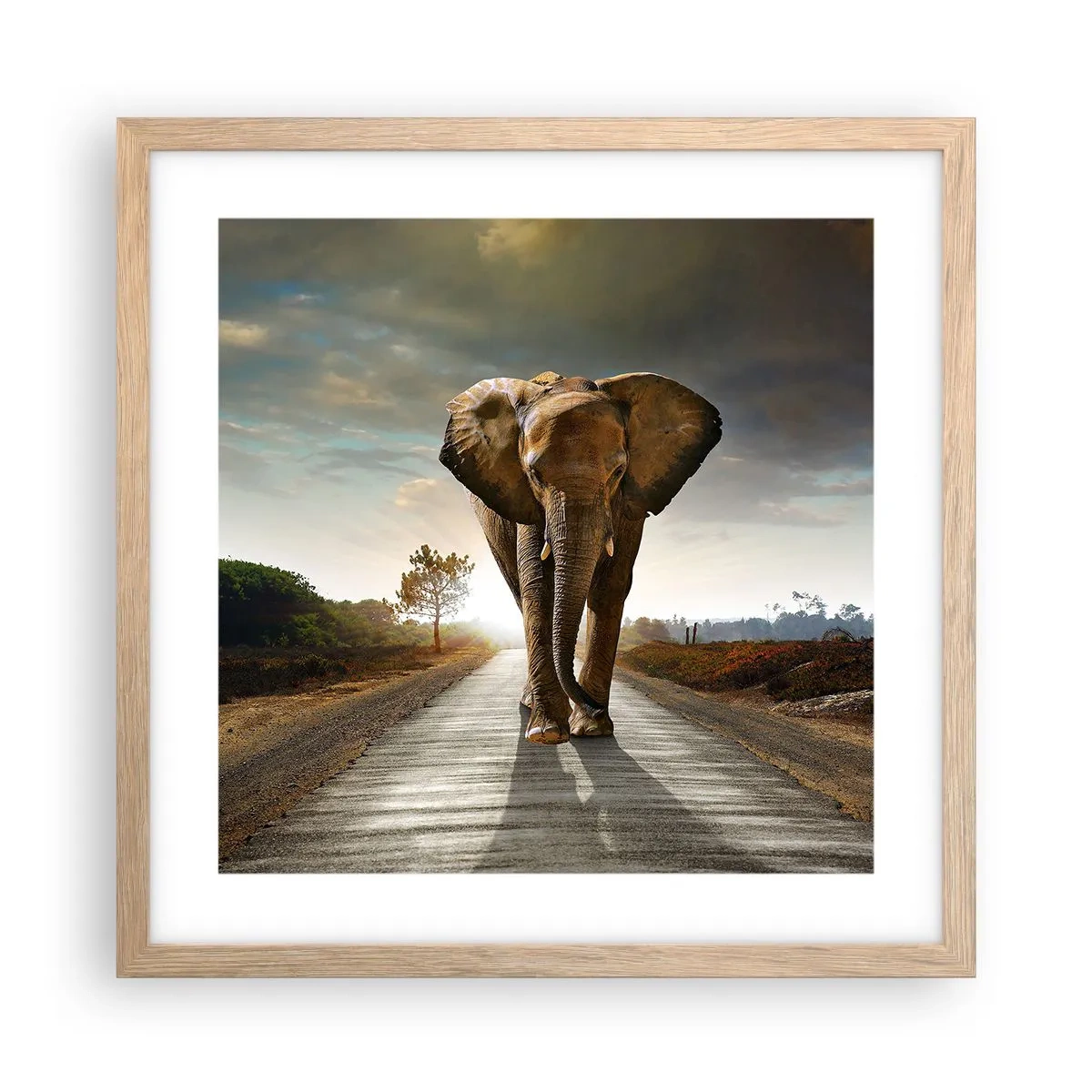 Affisch i ram av ljusek - Inte alls i en porslinsbutik - 40x40 cm