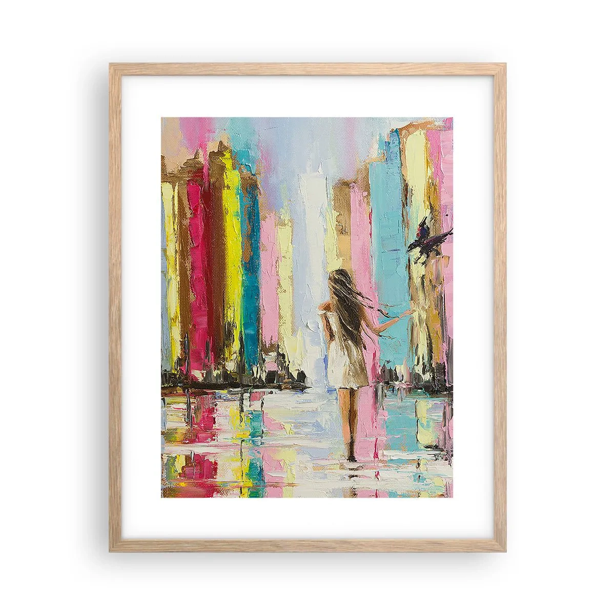 Affisch i ram av ljusek - Kom med mig - 40x50 cm