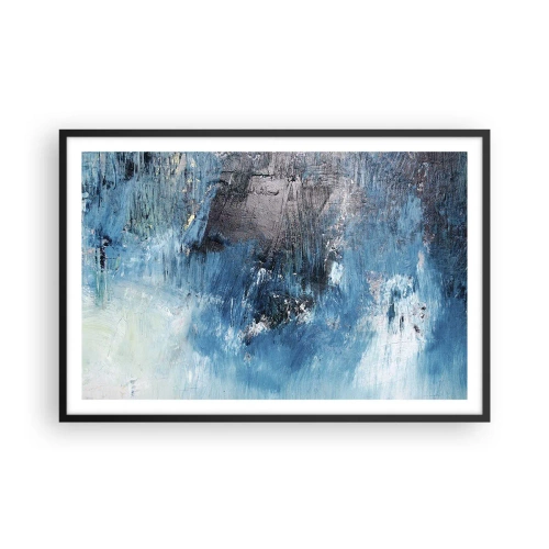 Affisch i svart ram - Blå rapsodi - 91x61 cm