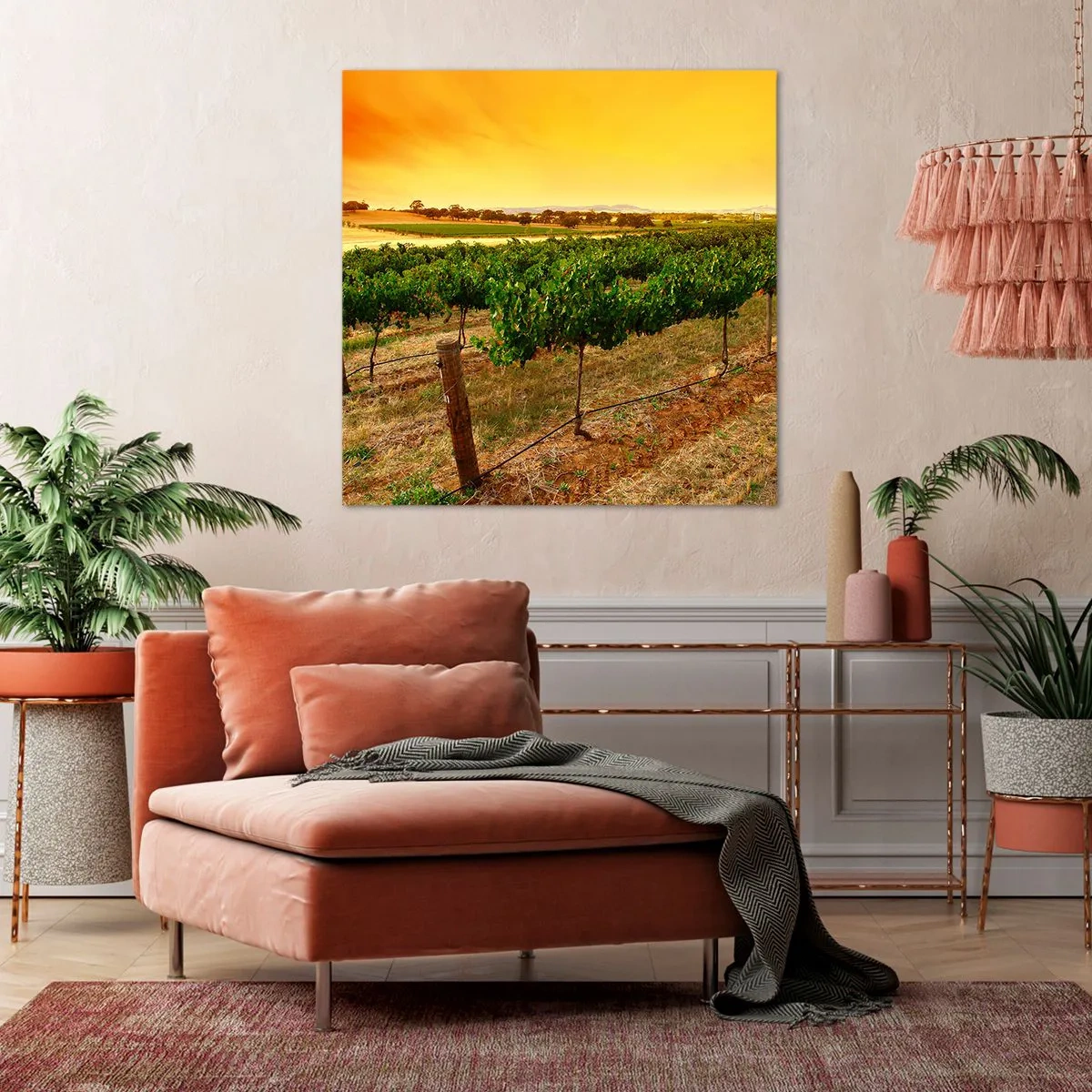 Canvastavla - Bild på duk - Dricka solen - 50x50 cm