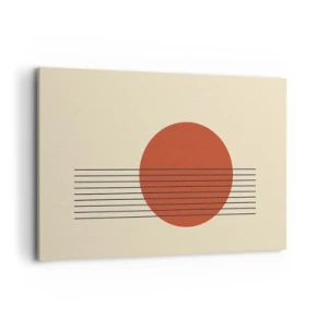 Canvastavla - Bild på duk - Cirkel och linjer - 120x80 cm