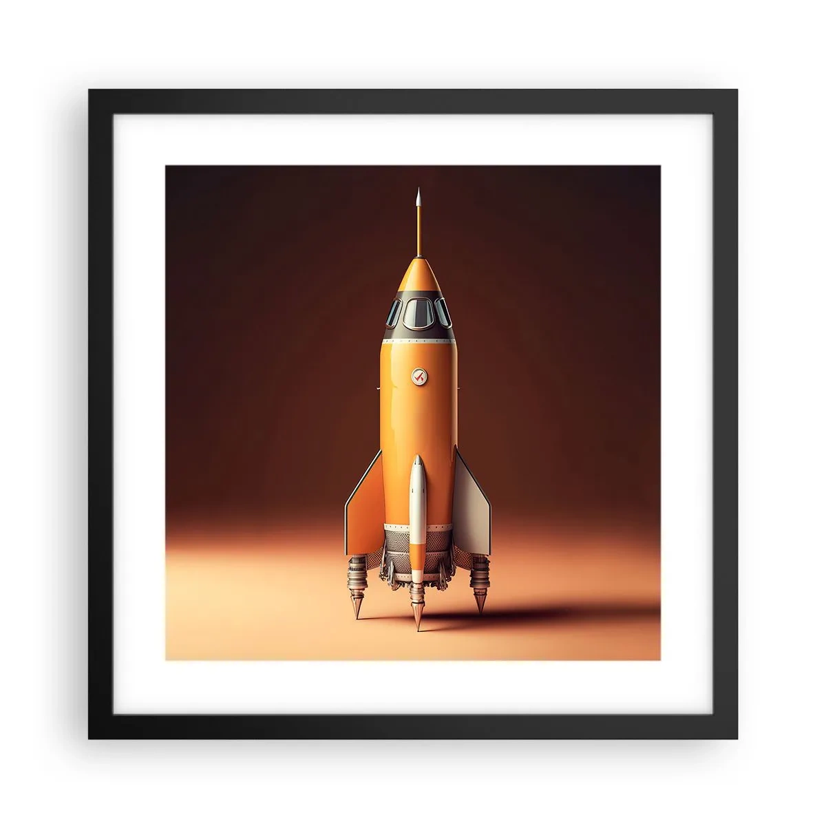 Affisch i svart ram - Det börjar med en dröm - 40x40 cm