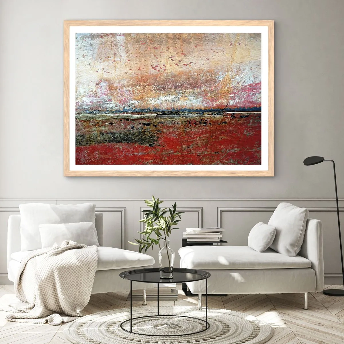 Affisch i ram av ljusek - Kanske är det havet - 70x50 cm
