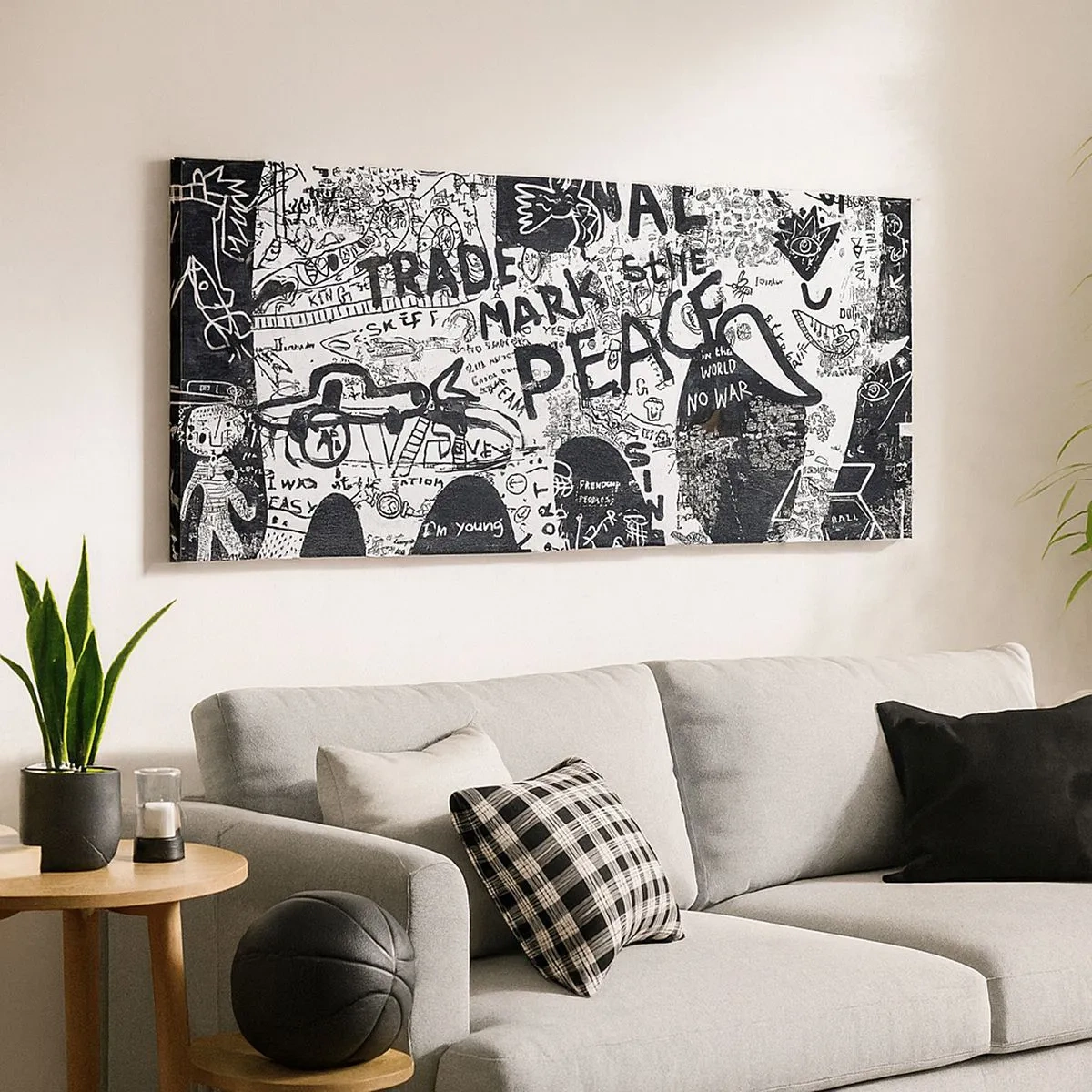 Canvastavla - Bild på duk - Rik gatuvärld - 100x40 cm