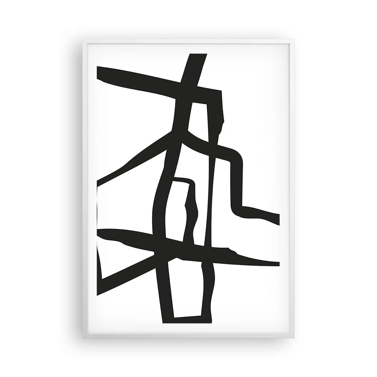 Affisch i vit ram - Svartvit konstruktion - 70x100 cm