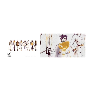 Provbit av fototapet Premium Canvas - Otvunget mode, fri elegans - Kvinna, Modell, Mode - 100x30 cm