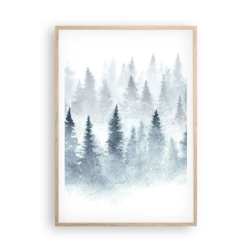 Affisch i ram av ljusek - Insvepta i dimma - 70x100 cm