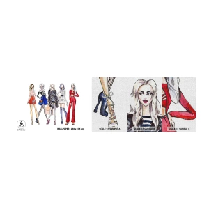 Provbit av fototapet Premium Canvas - Every week Fashion Week - Kvinna, Mode, Modell - 100x30 cm