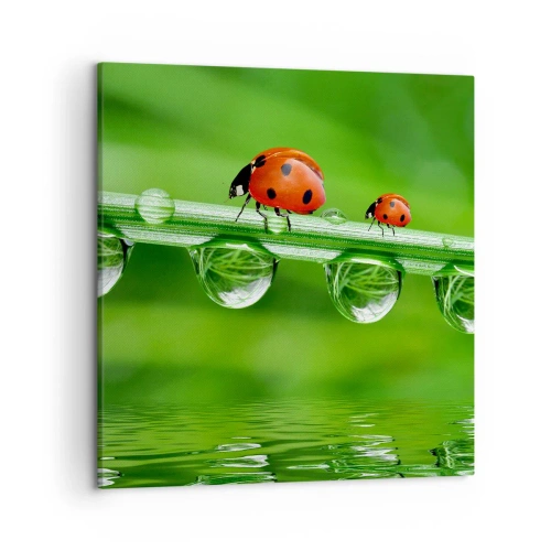 Canvastavla - Bild på duk - Hela sommaren på väg - 50x50 cm