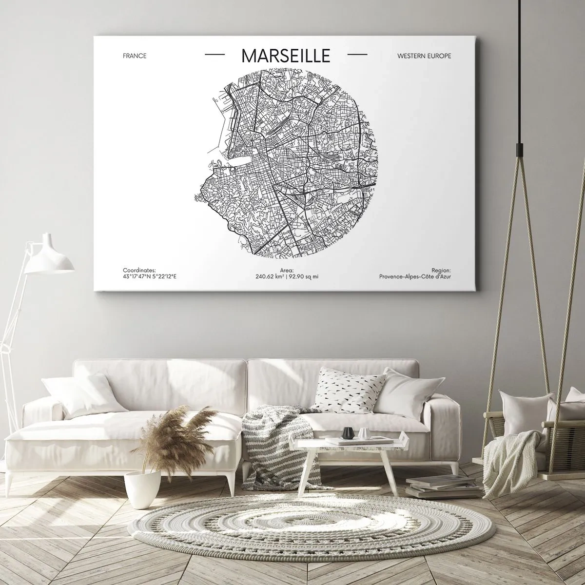 Canvastavla - Bild på duk - Marseilles anatomi - 70x50 cm