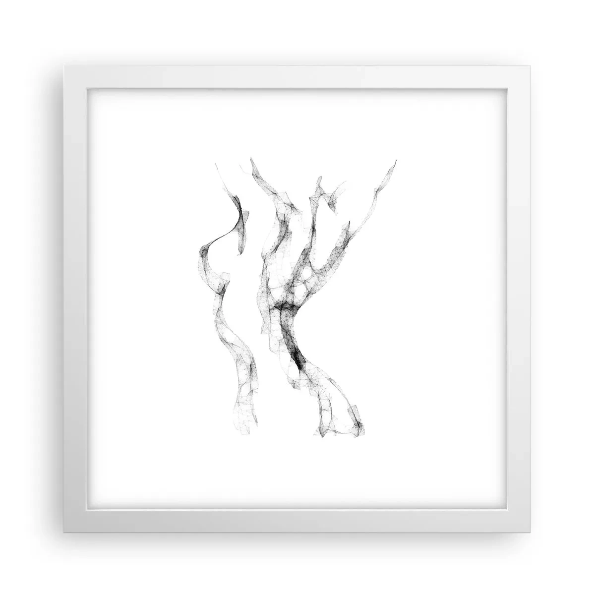 Affisch i vit ram - Vacker och stark - 30x30 cm