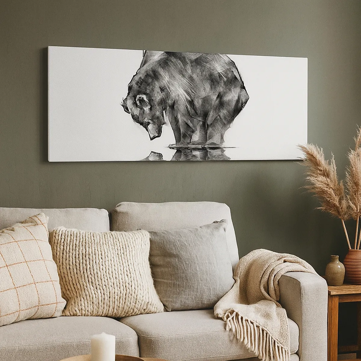 Canvastavla - Bild på duk - Roligt att se någon närstående - 30x30 cm