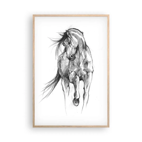 Affisch i ram av ljusek - Elegant trav - 61x91 cm