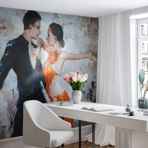 Fototapet Premium Sand - Dirty dancing - Abstraktion, Dansa, Tango - 350x256 cm